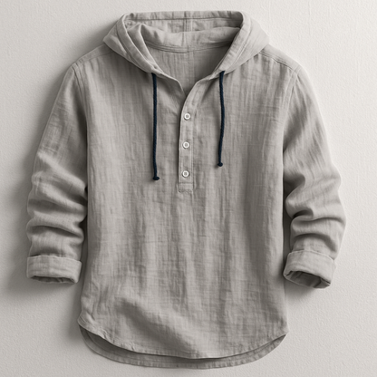Judah | Relaxed Fit Linen Hooded T-Shirt