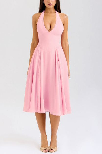 Sleeveless Fit and Flare Summer Dress - OutfitLondon