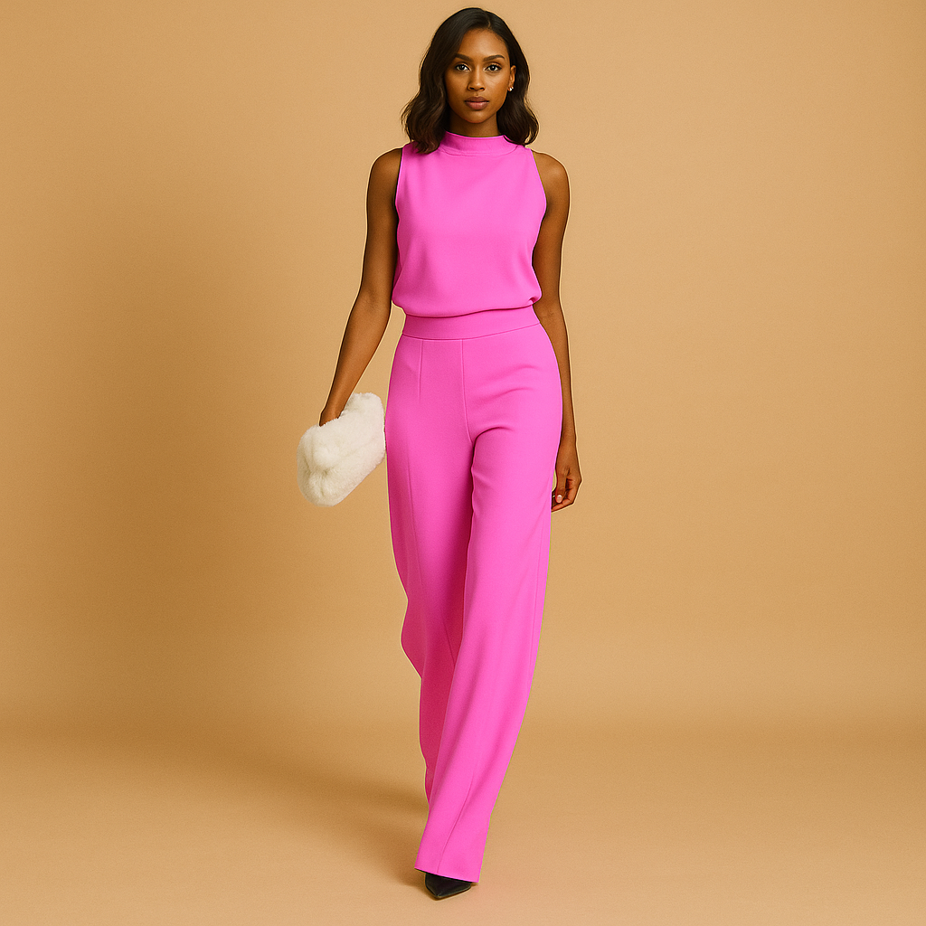 Loose Fit High Waisted Wide Leg Jumpsuit for Women