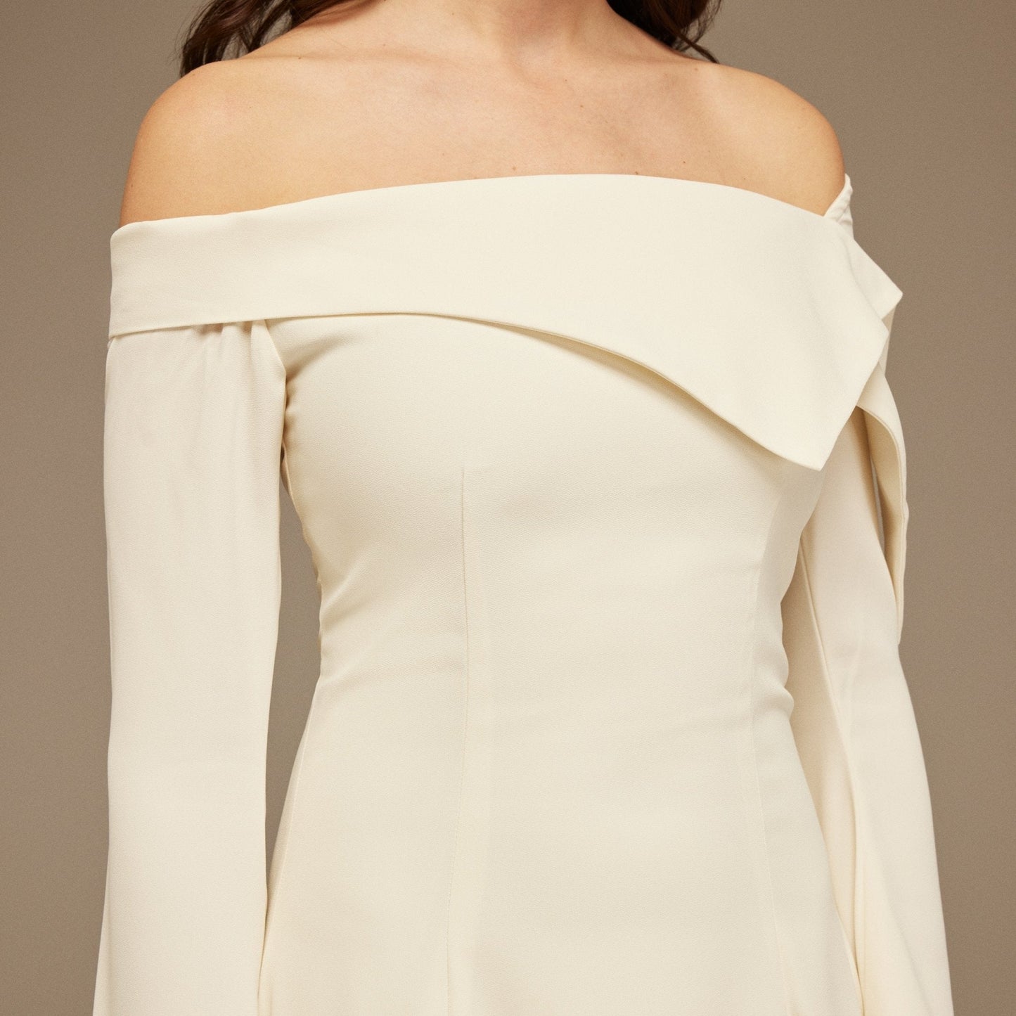Justine | Asymmetric Neckline A-Line Wedding Guest Dress