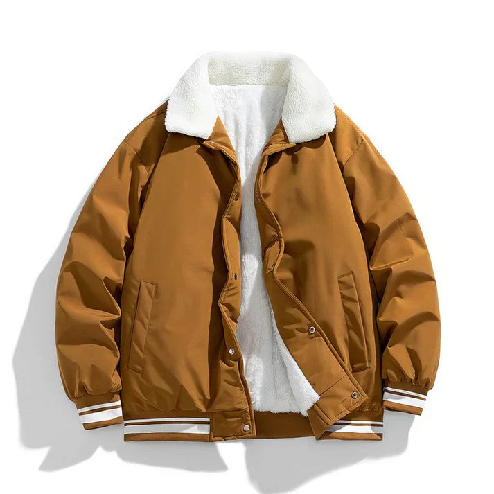 Men's Insulated Fleece-Lined Aviator Jacket - OutfitLondon