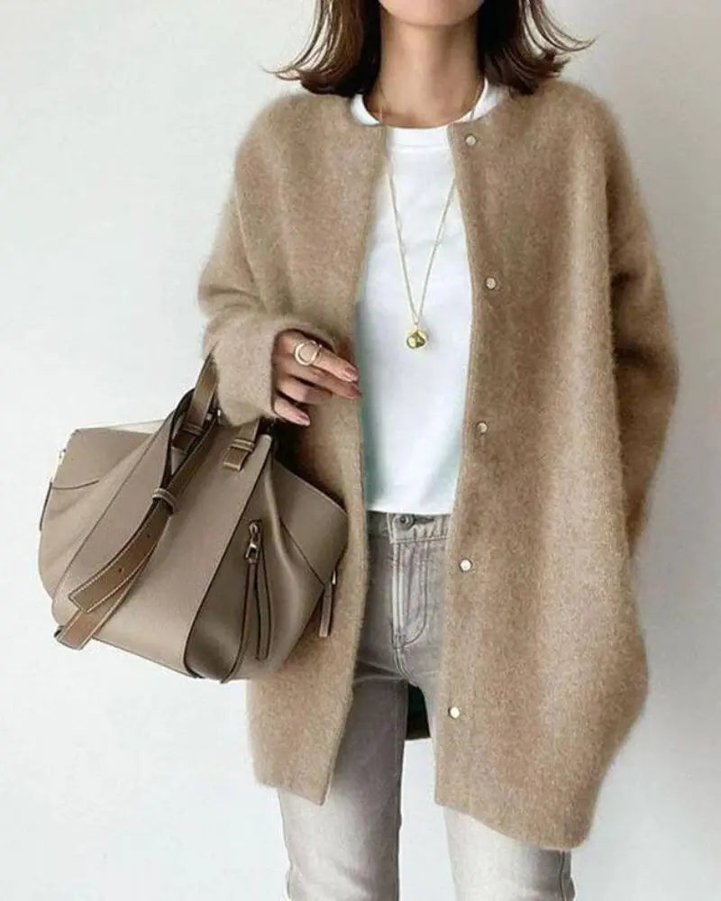 Warm Winter Wool Cardigan for Women - OutfitLondon
