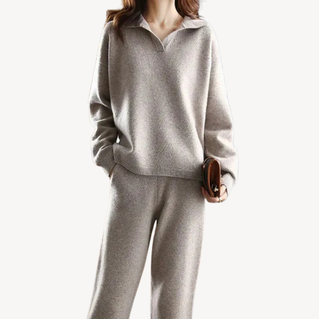 Relaxed Fit Knitted Sweater Set for Ladies