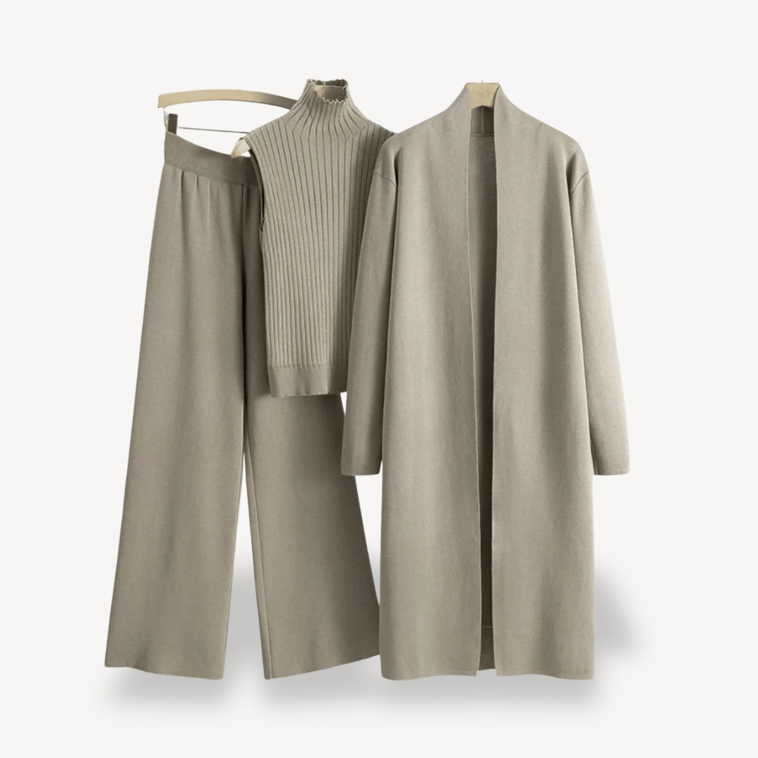 Ladies 3-Piece Outfit – Sweater, Trousers & Jacket