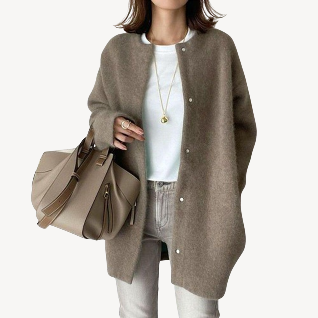 Ladies Classic Button Front Sweater