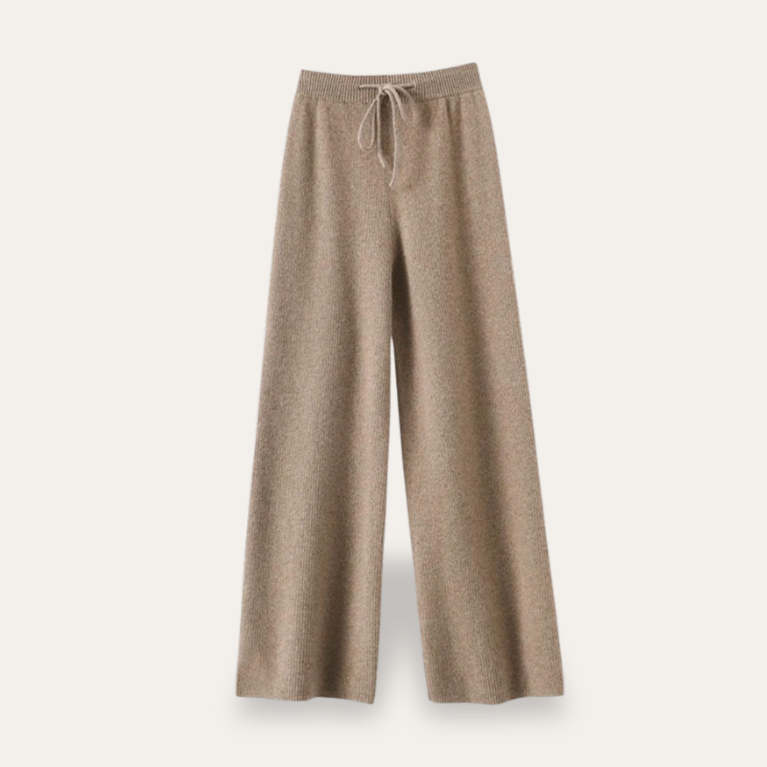 Soft Women's Wide Leg Cashmere Trousers
