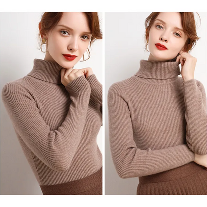 Warm Cozy Cashmere Turtleneck Sweater