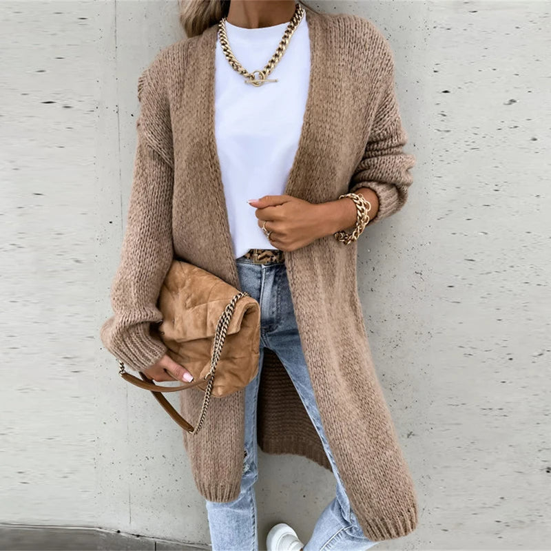 Soft Women's Cashmere Sweater Coat - OutfitLondon