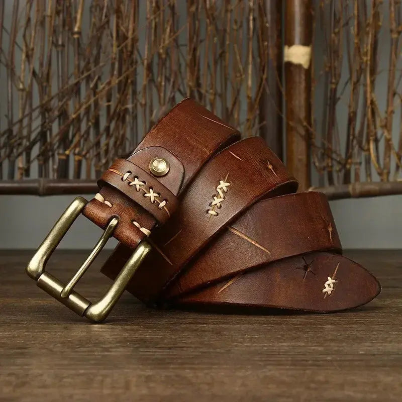 Genuine Brown Leather Waist Belt