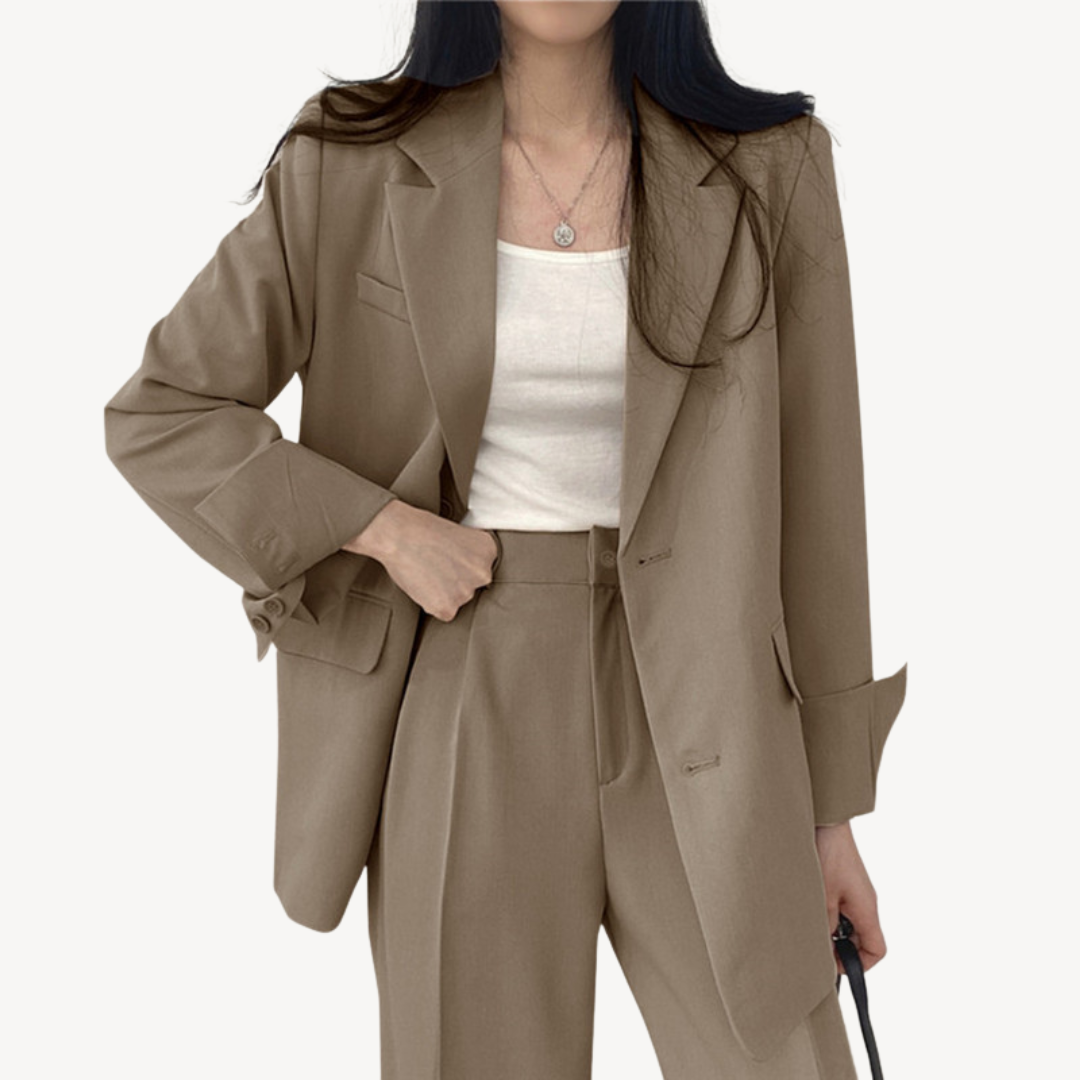 Ladies Business Formal Pant Suit Set - OutfitLondon
