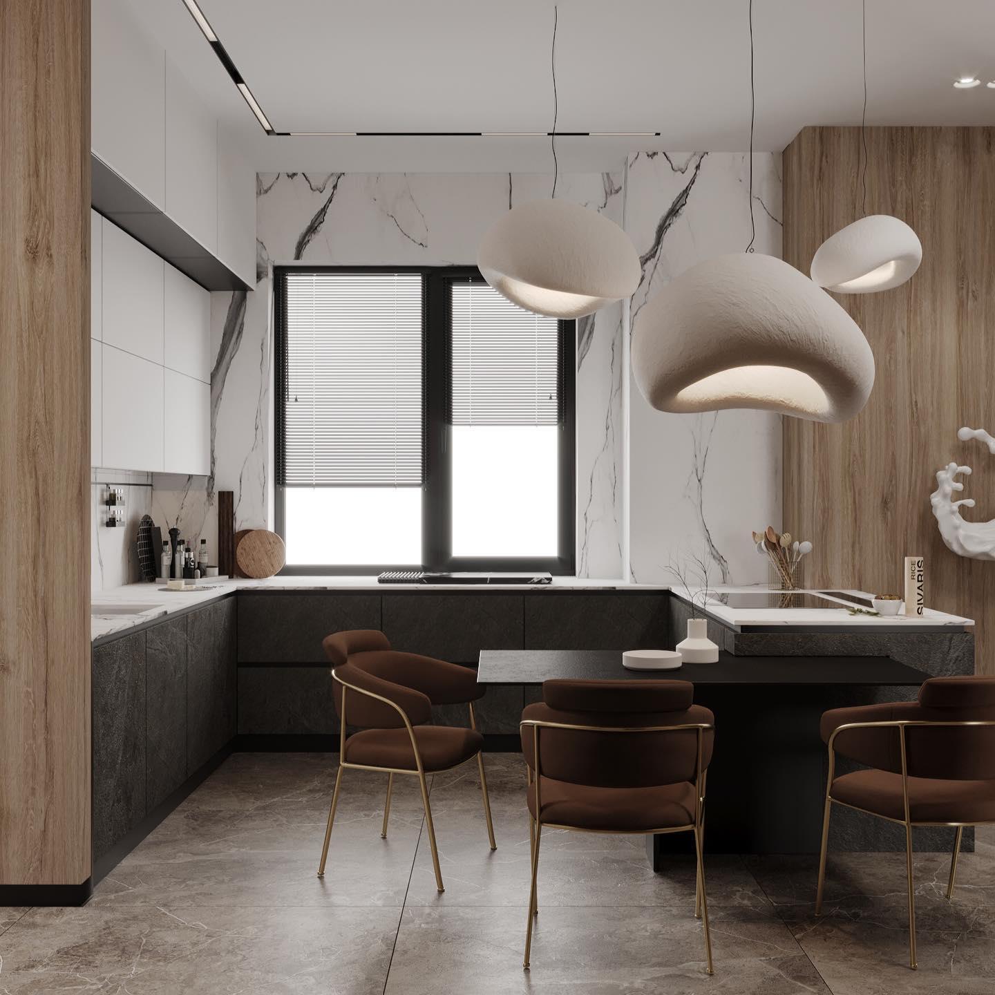 Sleek Contemporary LED Hanging Light Fixture