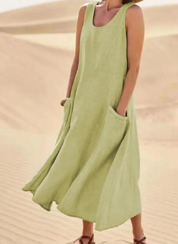 Comfortable Women's Sundress with Side Pockets