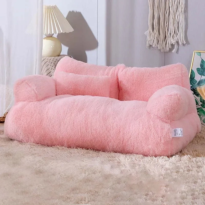 Comfy Pet Bed with Raised Sides for Cats and Dogs