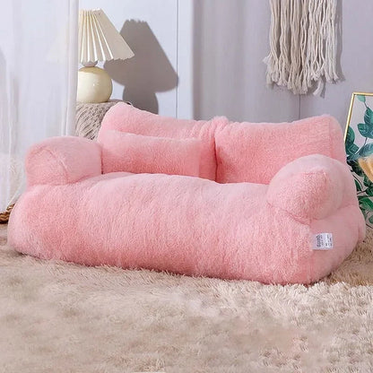 Comfy Pet Bed with Raised Sides for Cats and Dogs