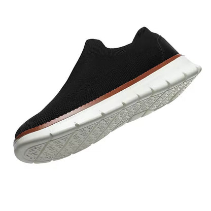 Soft Slip-on - Elastic Knit Casual Black Shoes