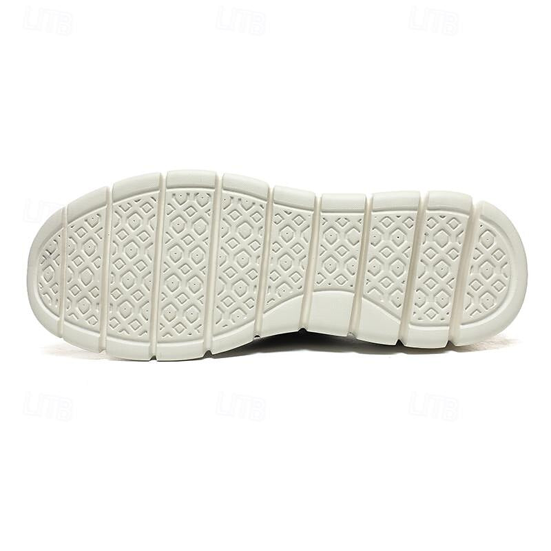 Soft Knit Slip On Comfortable Walking Shoes White