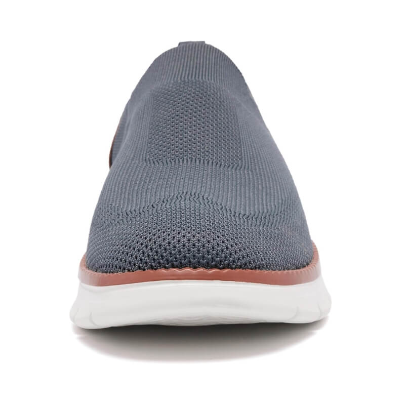 Soft Gray Slip-on Knit Sneakers for Men