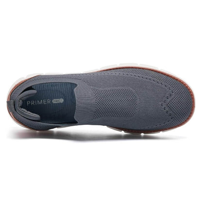 Soft Gray Slip-on Knit Sneakers for Men