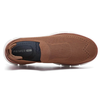 Soft Slip-on - Stretchy Knit Casual Brown Shoes