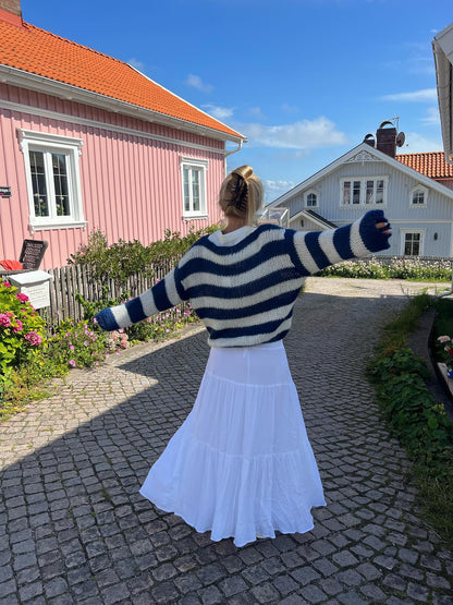 Cozy Striped Loose Fit Women's Sweater