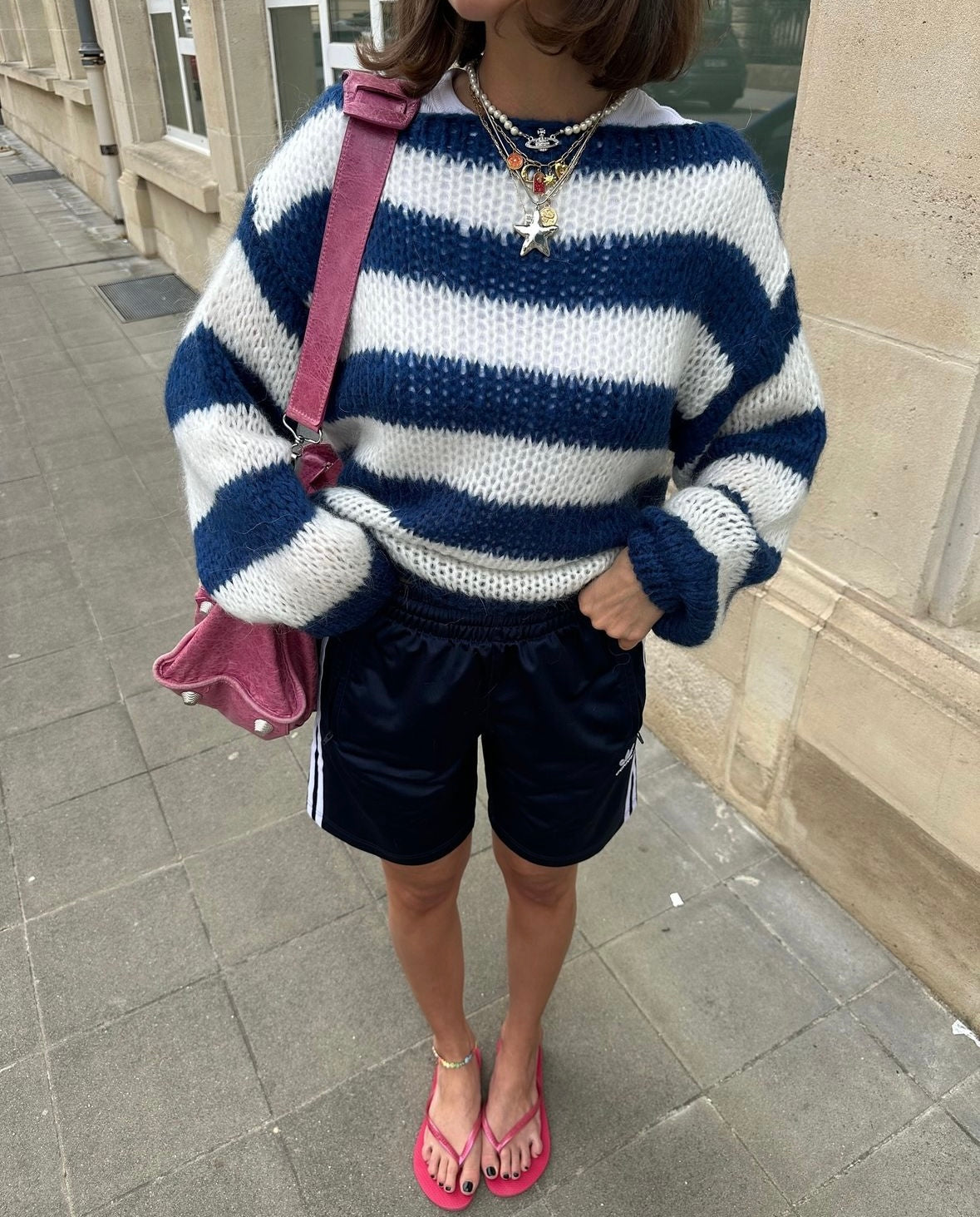Cozy Striped Loose Fit Women's Sweater - OutfitLondon