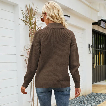 Warm Cable Knit Pullover - Sienna