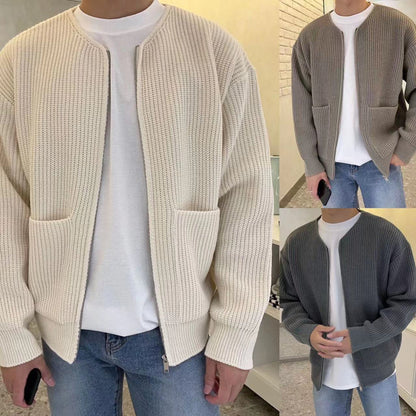 Warm Zip Up Knitted Coat