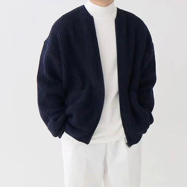 Warm Zip Up Knitted Coat