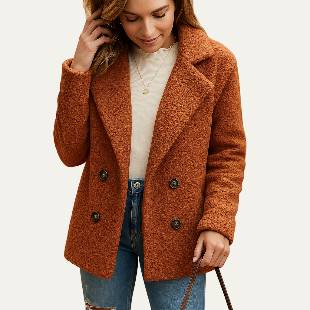 Short Fitted Puffer Coat for Women
