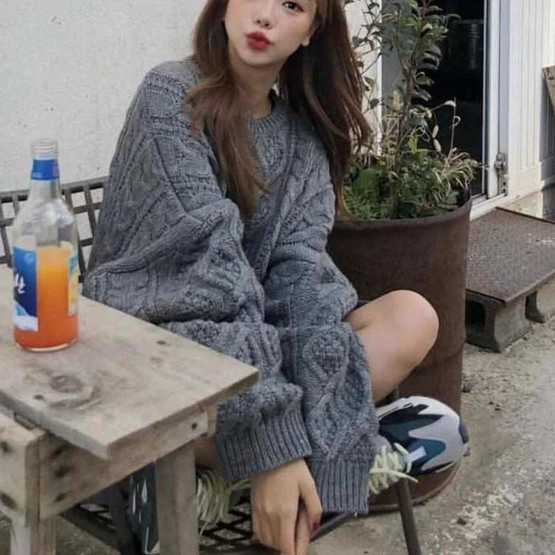 Cozy Oversized Knit Sweater for Fall Winter