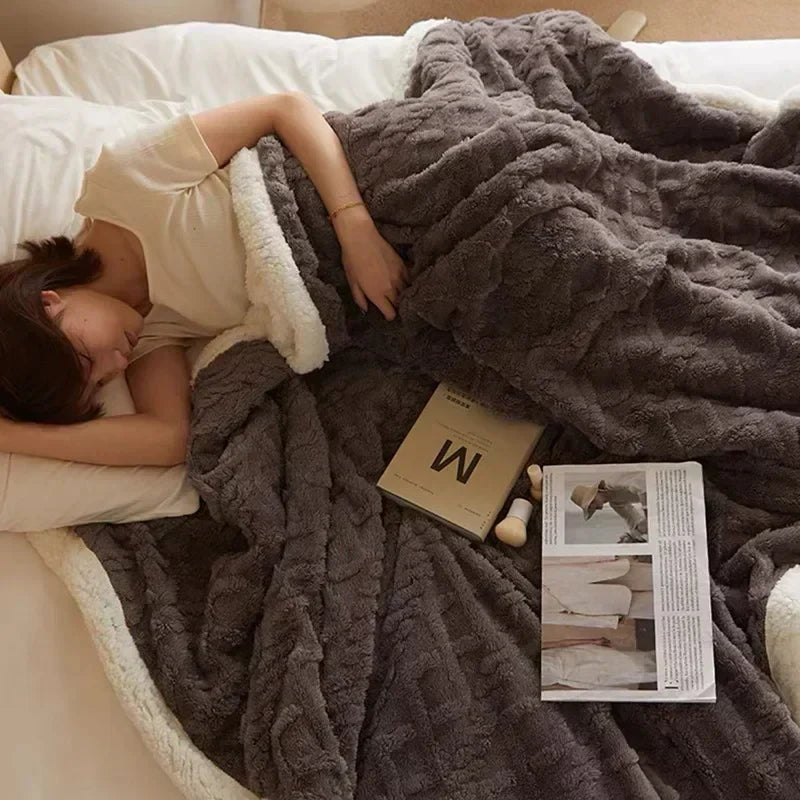 Soft Cozy Double Layer Fleece Blanket