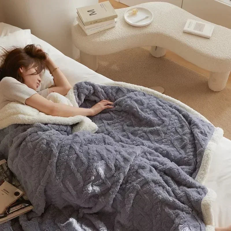 Soft Cozy Double Layer Fleece Blanket