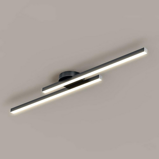 Polished Chrome LED Semi Flush Ceiling Lamp - OutfitLondon