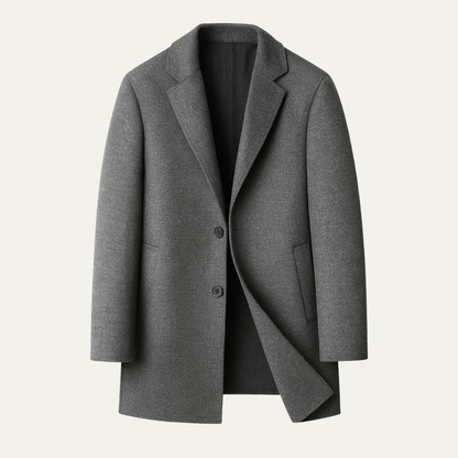 Timeless Double Breasted Wool Men's Coat - OutfitLondon