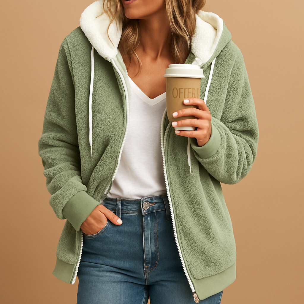 Cozy Fleece Hoodie Jacket – Everyday Warm Wear