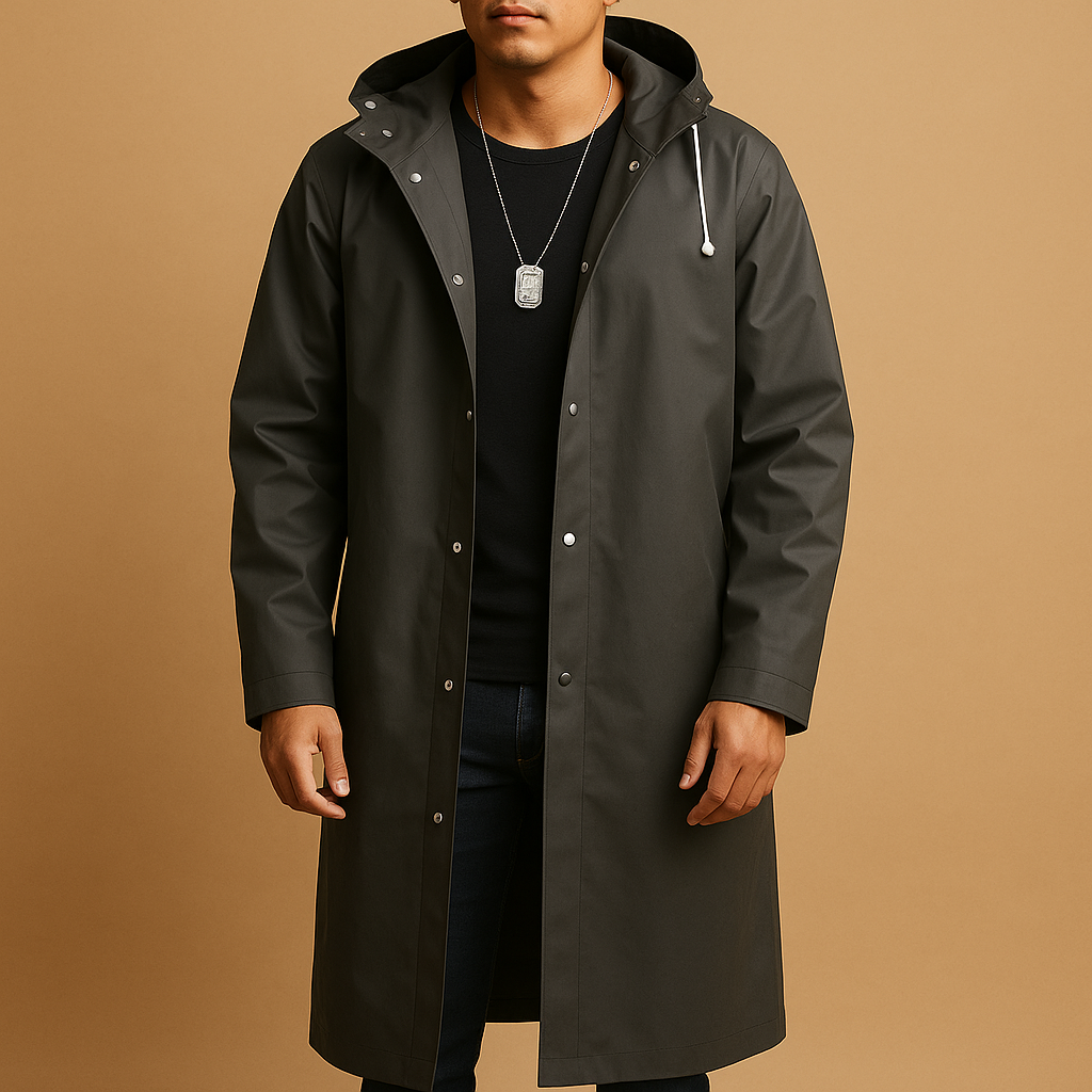 Waterproof Hooded Parka for Men - Insulated Rain Jacket