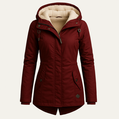 Warm Fleece Lined Hooded Winter Coat Jacket