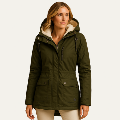 Warm Fleece Lined Hooded Winter Coat Jacket - OutfitLondon