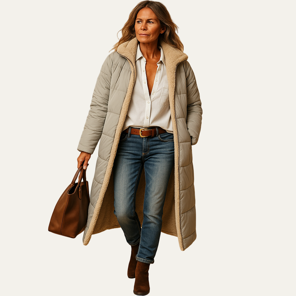 Warm Women's Faux Fur Hooded Puffer Jacket