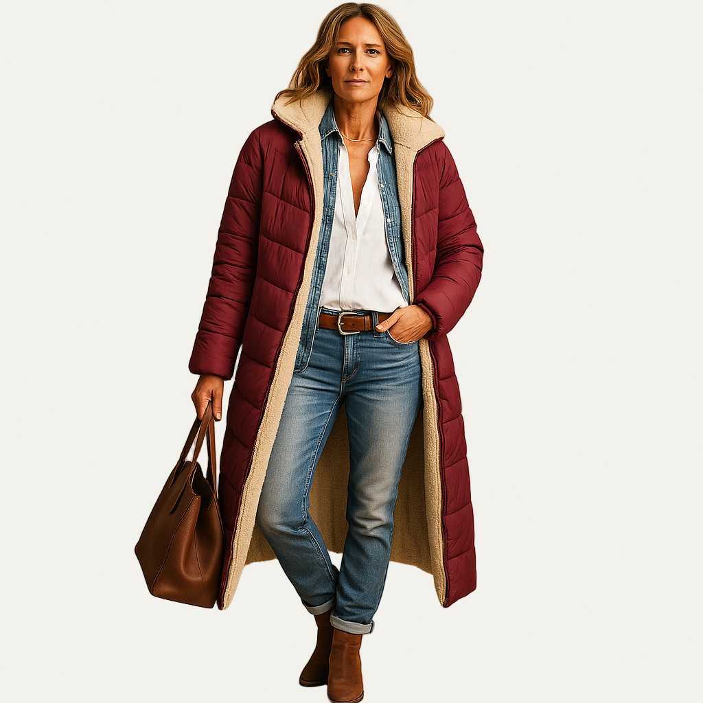 Warm Women's Faux Fur Hooded Puffer Jacket