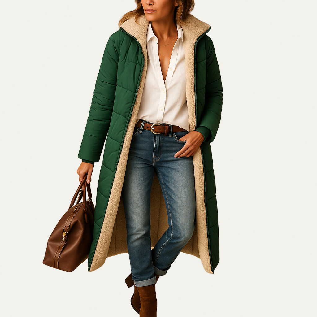 Warm Women's Faux Fur Hooded Puffer Jacket