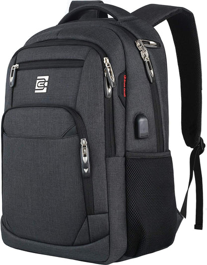 Secure Laptop Backpack with USB Charging and Pockets