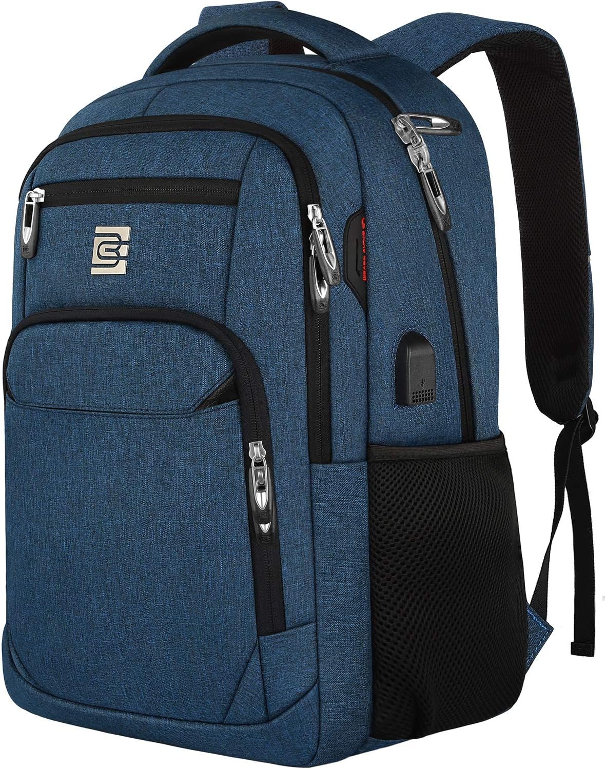 Secure Laptop Backpack with USB Charging and Pockets