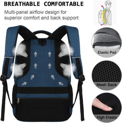Secure Laptop Backpack with USB Charging and Pockets