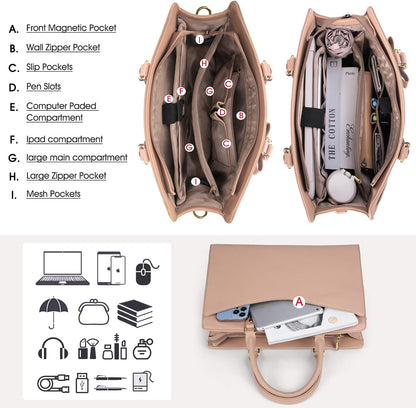 Professional Ladies Laptop Handbag with Multiple Pockets