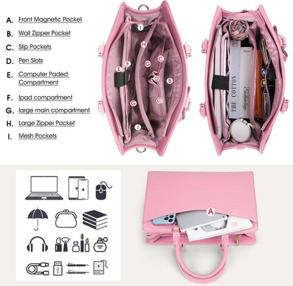 Professional Ladies Laptop Handbag with Multiple Pockets