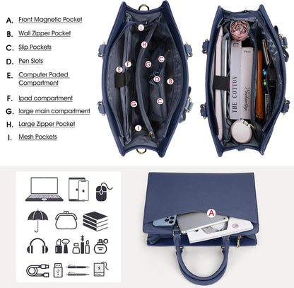 Professional Ladies Laptop Handbag with Multiple Pockets