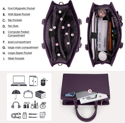 Professional Ladies Laptop Handbag with Multiple Pockets