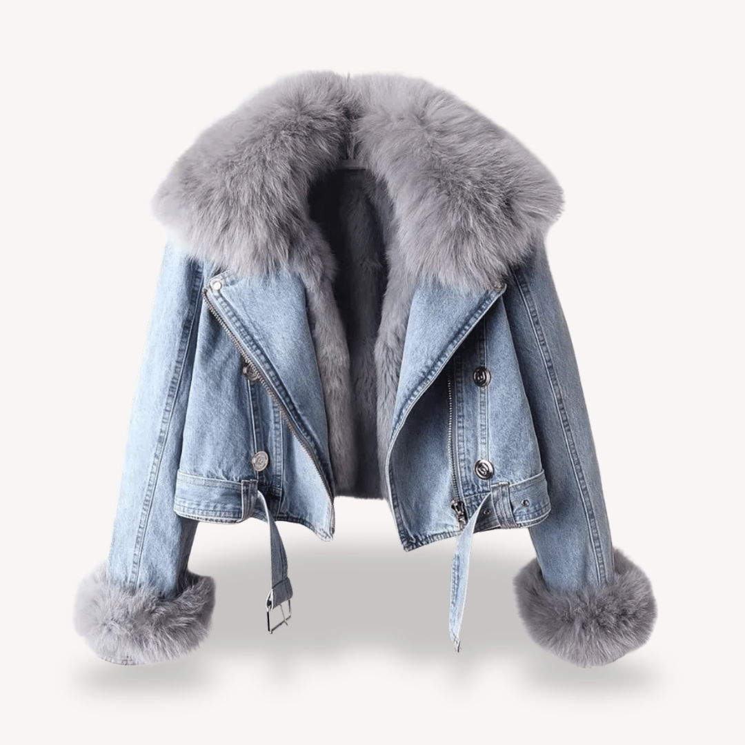 Soft Fleece Lined Women's Denim Coat