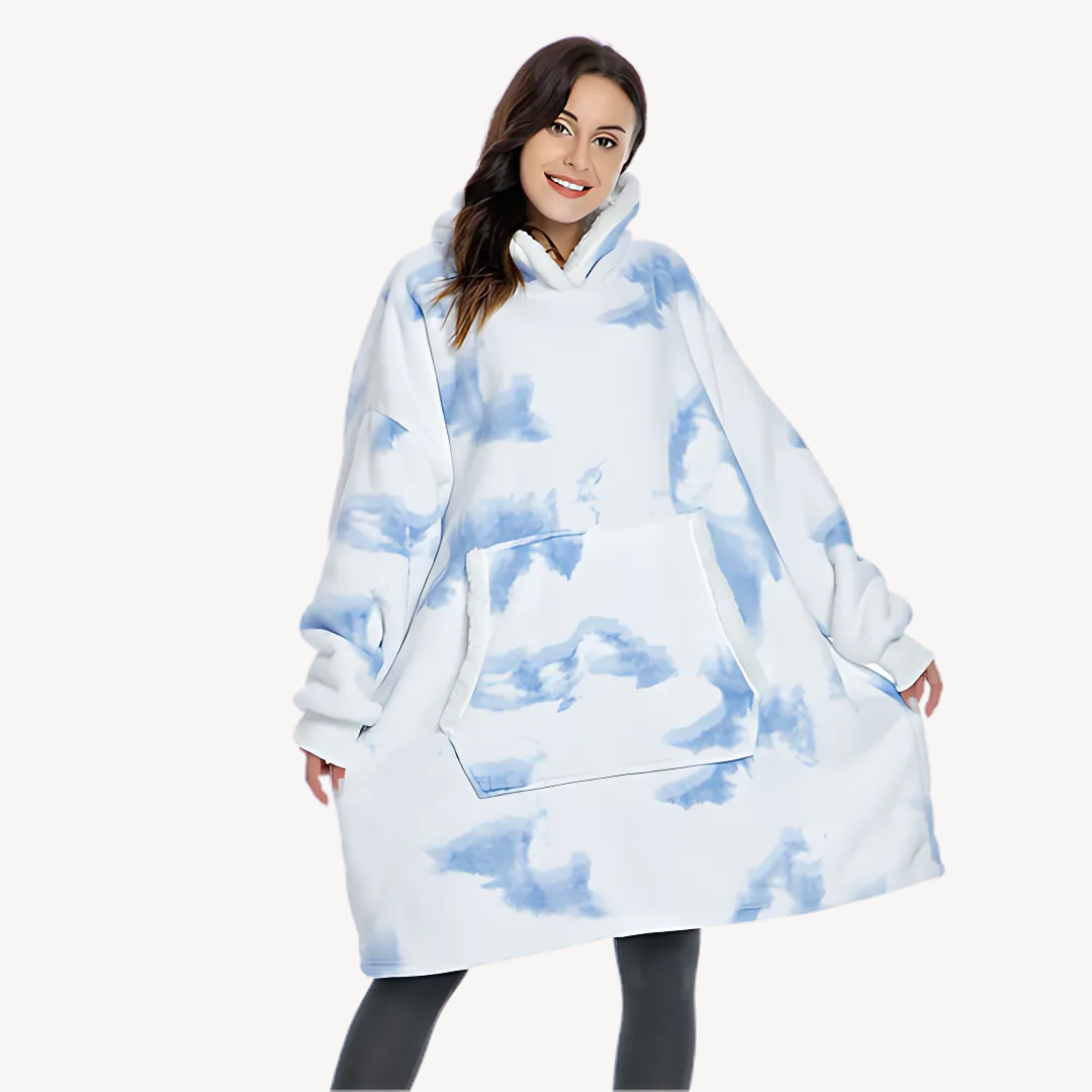 Large Colorful Hooded Throw Blanket